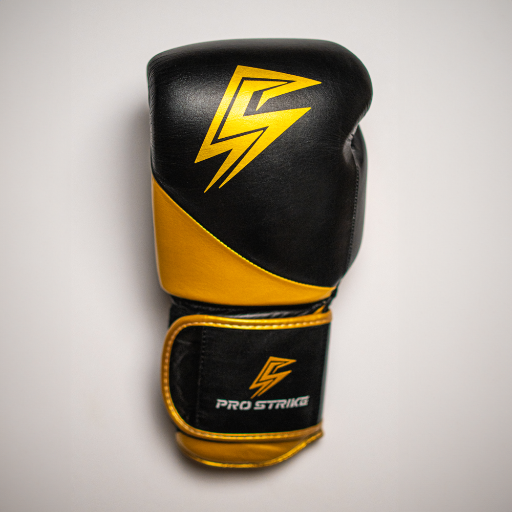 Boxing gloves with velcro strap.