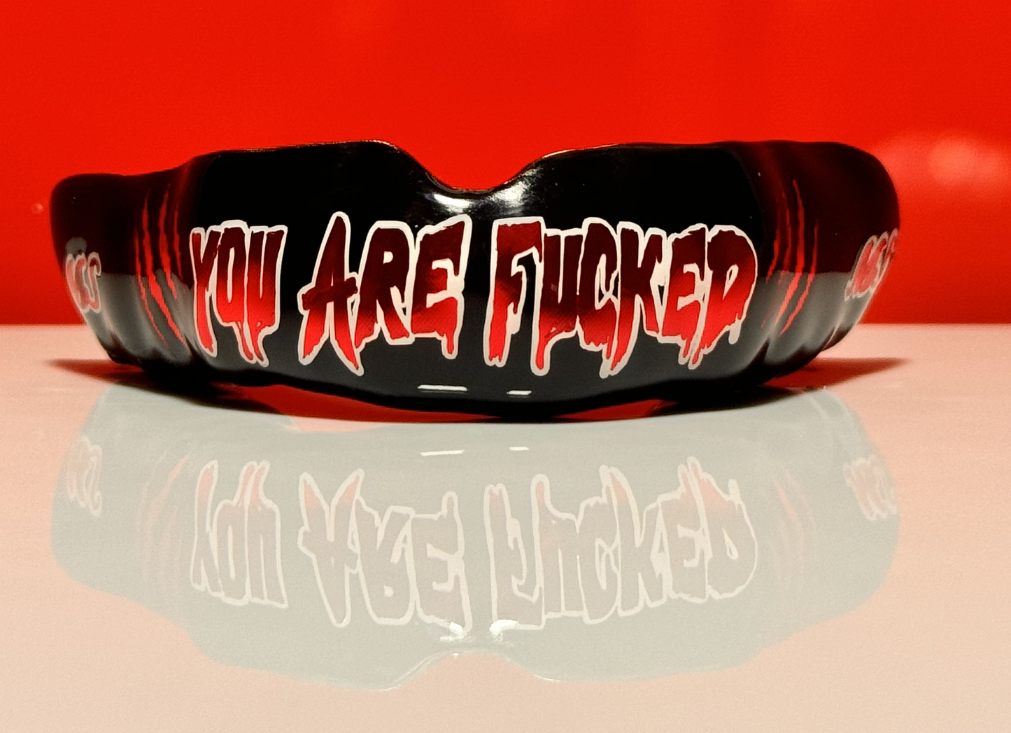 Gumshield with small grapthics.